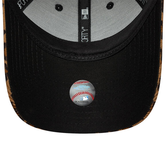 Damen Kappe New Era - MLB Leopard Cord 9FORTY - NY Yankees - Stone / Black