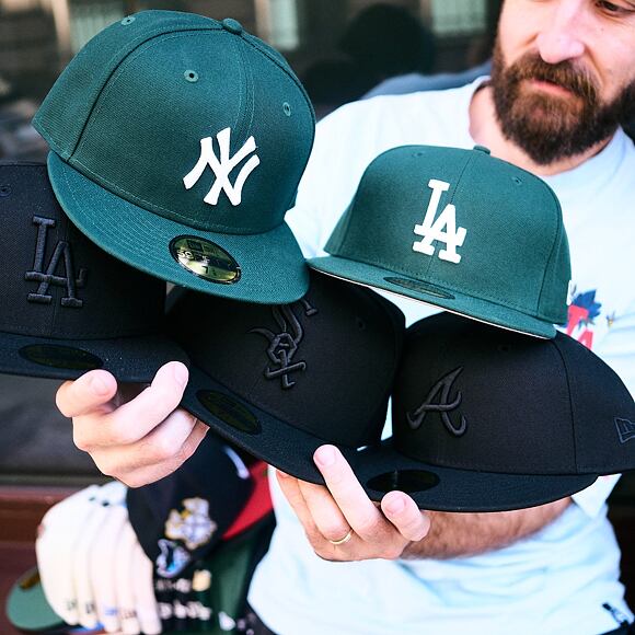 Kappe New Era - MLB Black on Black 59FIFTY - Atlanta Braves - Black