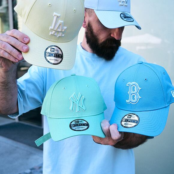 Kappe New Era - MLB League Essential 9FORTY - LA Dodgers - Sky Blue / Yellow