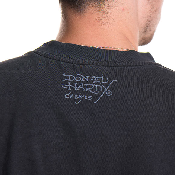 T-Shirt Ed Hardy - Mens New York City Diamante Tshirt - Black