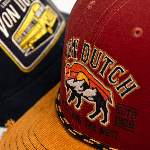 Kappe Von Dutch - Semi Curve - Embroidery Premium - Red / Green