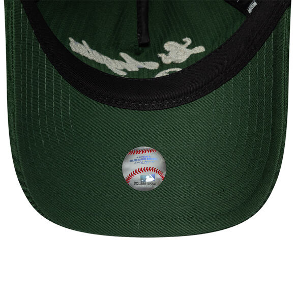 Kappe New Era - MLB Cord Script 9TWENTY A-Frame - LA Dodgers - Cilantro Green