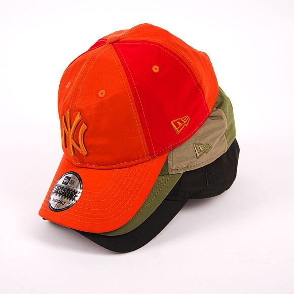 Kappe New Era 9TWENTY MLB Multi Texture  - NY Yankees - Rust Orange