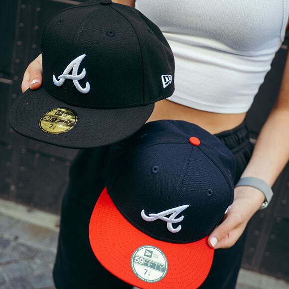 Kappe New Era - 59FIFTY Basic - Atlanta Braves - Black / White