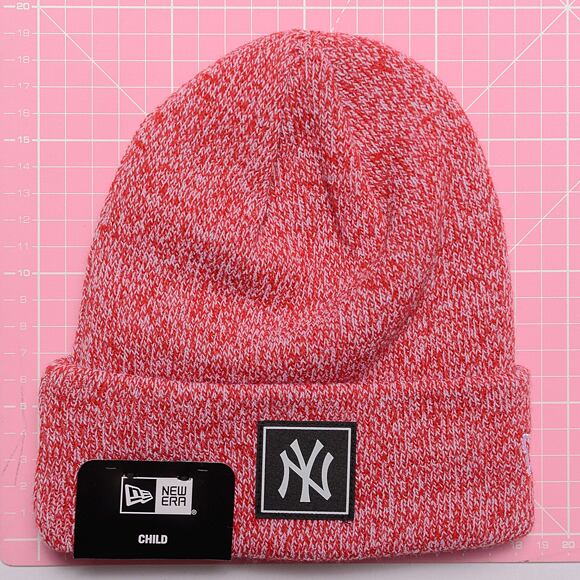 Kinder Mütze New Era MLB Kids Team Cuff Beanie - NY Yankees - Heather Scarlet / Off White