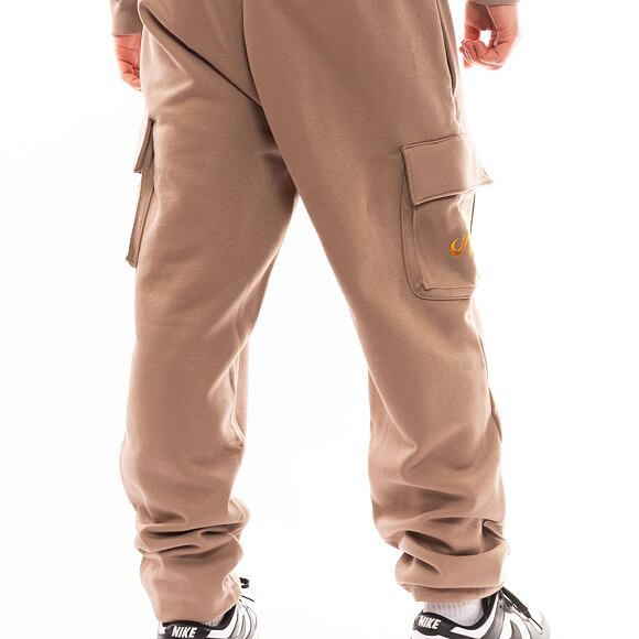Trainerhose New Era Script Cargo Joggers Ash Brown / Metalic Gold
