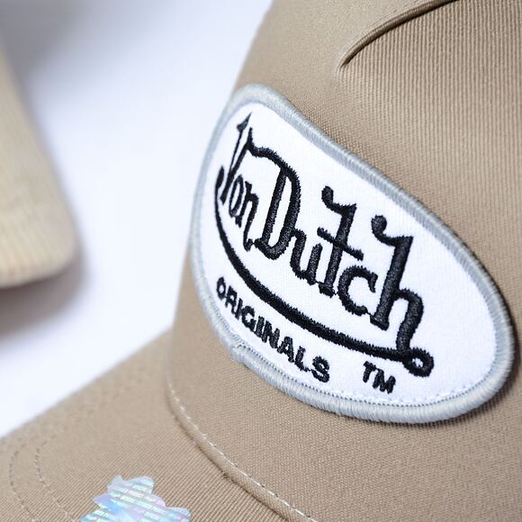 Kappe Von Dutch Boston Trucker Cotton Twill Mocha/White