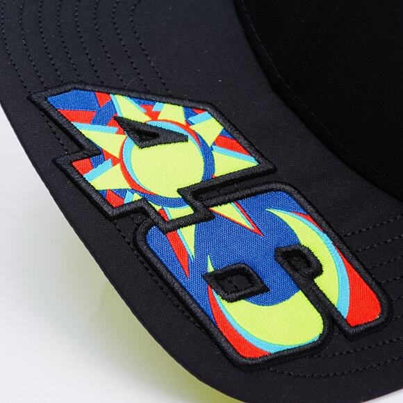 Kappe New Era - Valentino Rossi VR46 Moon Sun 9FIFTY Stretch-Snap - Black / Upright Yellow