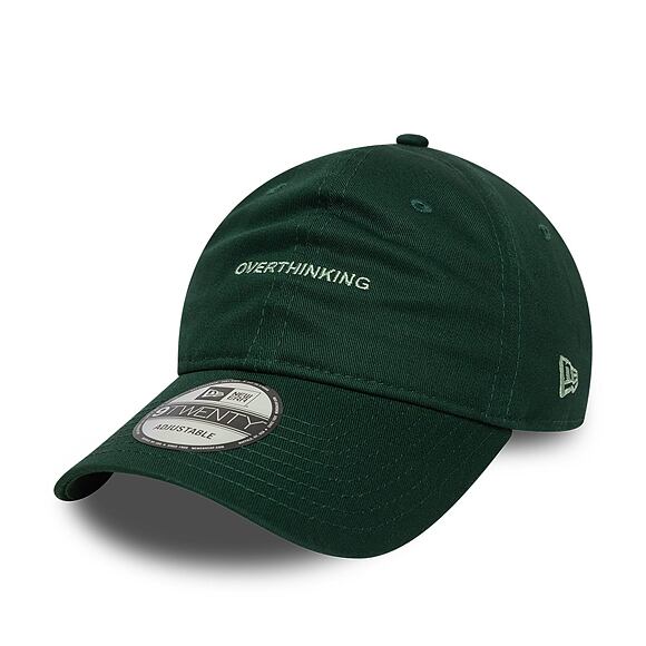 Kappe New Era - Slogan 9TWENTY Overthinking - Dark Green