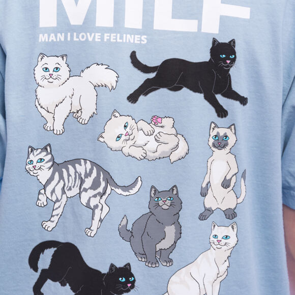 T-Shirt Rip N Dip - Man I Love Felines Tee Powder Blue