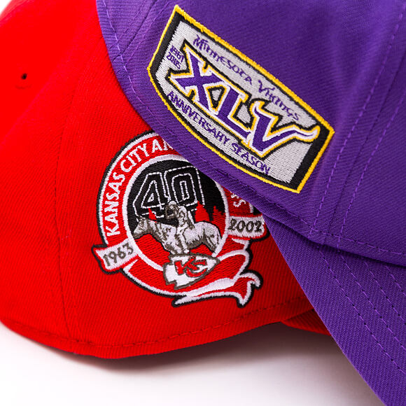 Kappe New Era - NFL Anniversary Patch 9SEVENTY Stretch-Snap - Kansas City Chiefs - Red