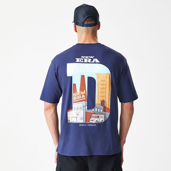 T-Shirt New Era - Branded Location Oversized Tee - Navy