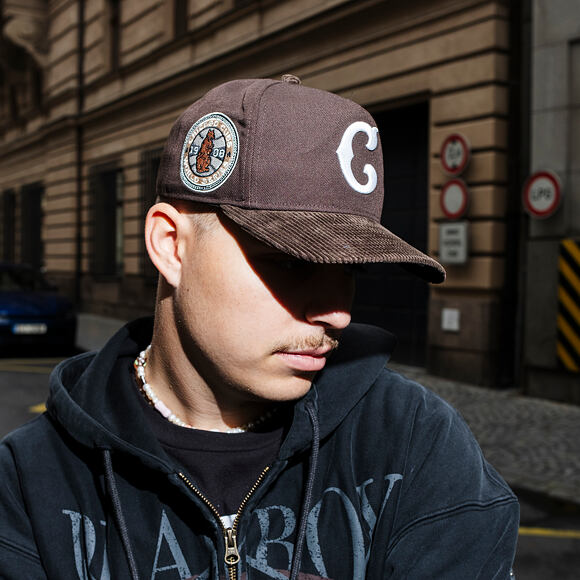 Kappe New Era - MLB Cooperstown Cord 19TWENTY - Chicago Cubs - Brown