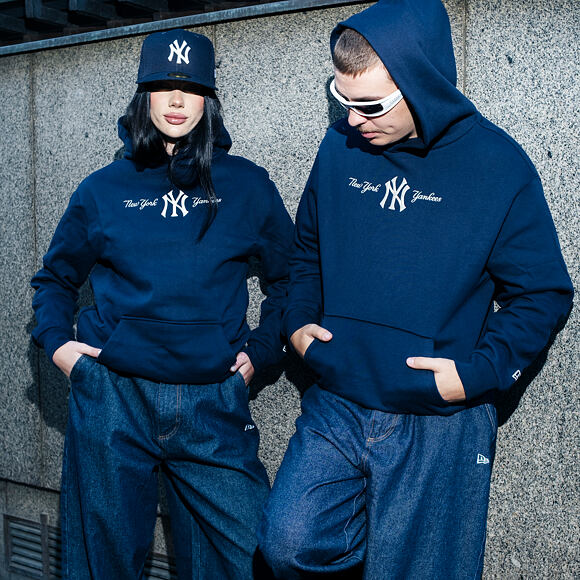 Pullover New Era - MLB Graphic Oversized Hoody - NY Yankees - Navy