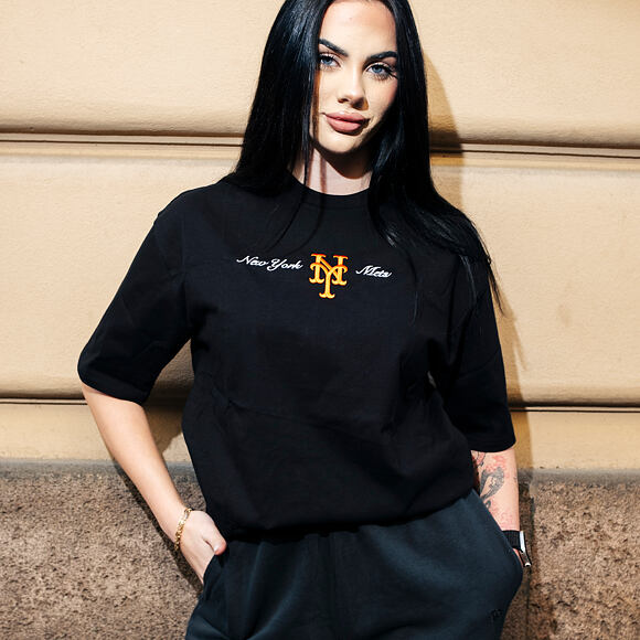 T-Shirt New Era - MLB Graphic Oversized Tee - NY Mets - Black