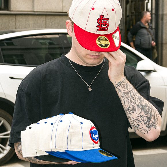 Kappe New Era - MLB Retro Linen Pinstripe 59FIFTY Retro Crown - St. Louis Cardinals - Team Color