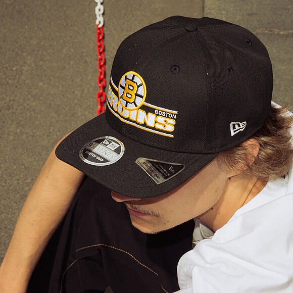 Kappe New Era - NHL Stated 9SEVENTY Stretch-Snap - Boston Bruins - Team Color
