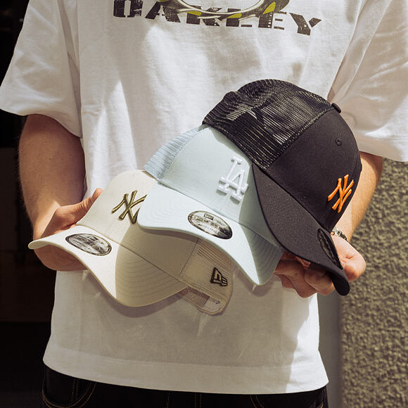 Kappe New Era - MLB Midi Homefield 9FORTY Trucker - LA Dodgers - Sky Blue / White