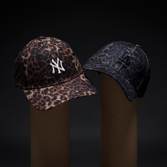 Damen Kappe New Era - MLB Cosy Leopard 9FORTY - NY Yankees - Deep Auburn / Black