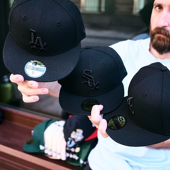 Kappe New Era - MLB Black on Black 59FIFTY - Chicago White Sox - Black