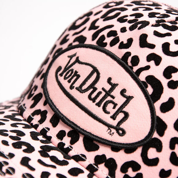 Damen Kappe Von Dutch - Baseball - Velvet Print Embroidery - Pink / Camo