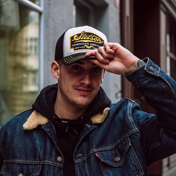 Kappe Stetson - Trucker Cap American Heritage - Black/White