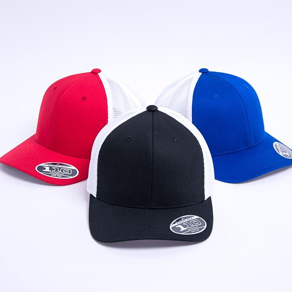 Kappe Yupoong Flexfit 110 Mesh Cap 2-Tone Black / White