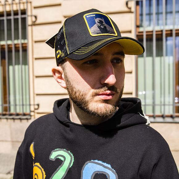 Kappe Capslab Batman - Batman Schwarz/Gelb Trucker Schwarz / Gelb