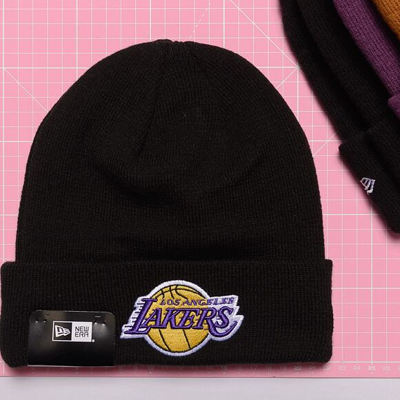 Mütze New Era MLB Metallic Badge Beanie - LA Dodgers - Black / Metallic Gold