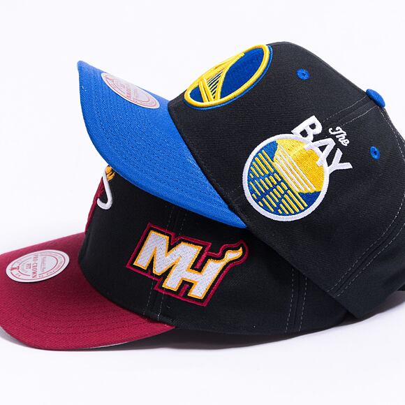 Kappe Mitchell & Ness Overbite Pro Snapback Miami Heat Black