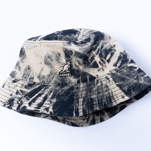 Hut Kangol Tie Dye Bucket Bleached Black