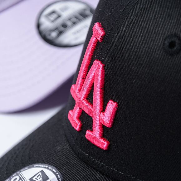 Kinder Kappe New Era - 9FORTY League Essential - LA Dodgers - Black / Pink