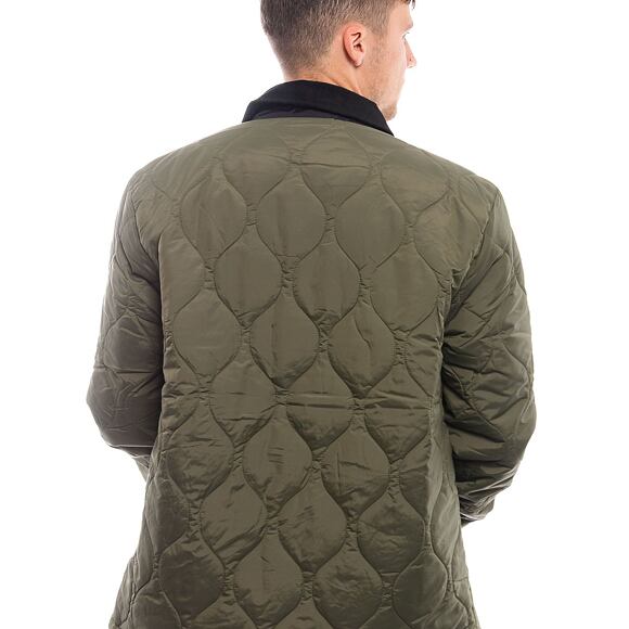 Jacke New Era - Quilted Coaches Jacket - New Olive / White