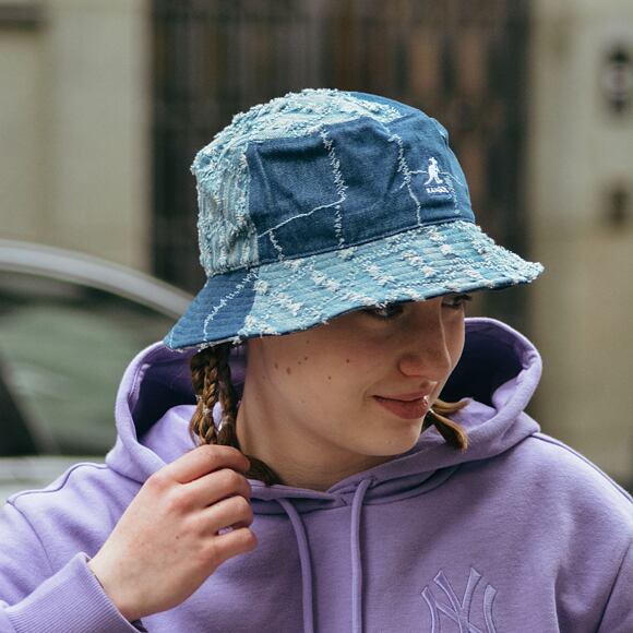 Kangol Hut - Denim Mashup Bucket - Mittelblau