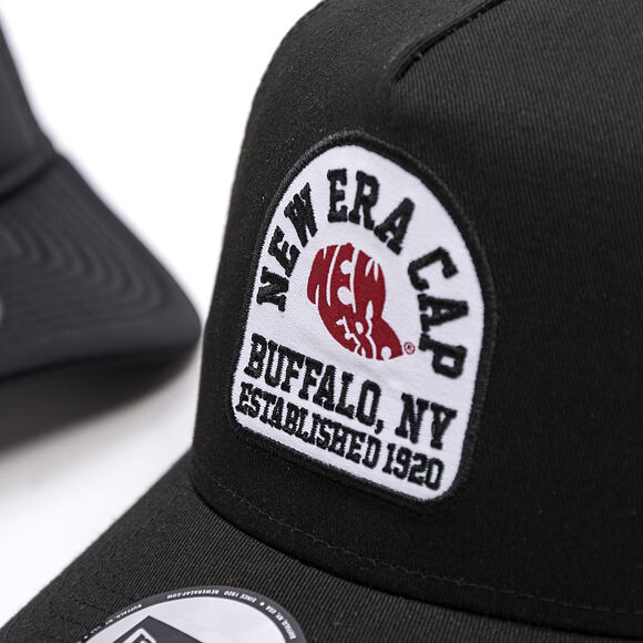 Kappe New Era - Branded Buffalo Patch 9FORTY Trucker - Black