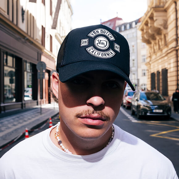 Kappe Von Dutch - Trucker - MC Logo - Black/Black