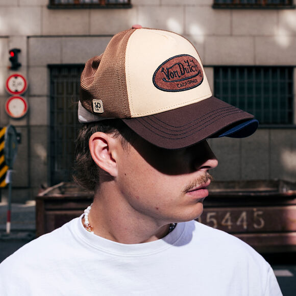 Kappe Von Dutch - Trucker - Terry Logo - Brown/Beige