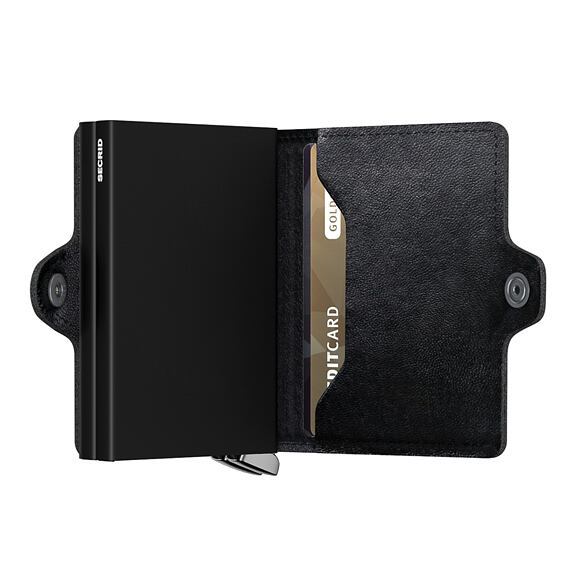 Geldbörse Secrid - Premium Twinwallet Emboss Lines Black +