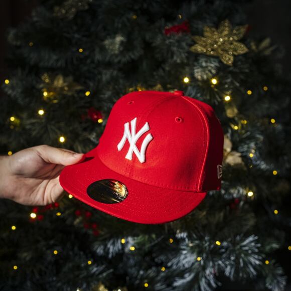 Kappe New Era - MLB Basic 59FIFTY - NY Yankees - Scarlet / White