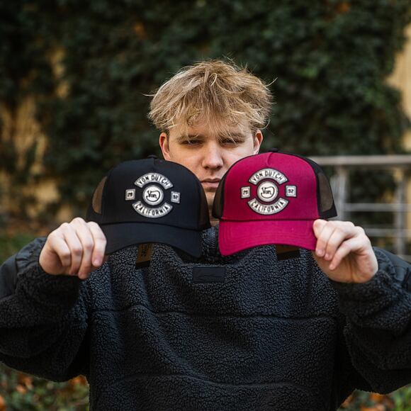 Kappe Von Dutch - Trucker - MC Logo - Black/Black