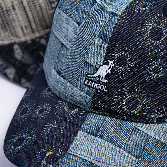 Kappe Kangol - TRENDS PACK - Denim Mashup Baseball - Blue Picnic