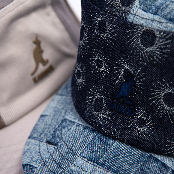 Kappe Kangol - TRENDS PACK - Denim Mashup Army Cap - Blue Picnic