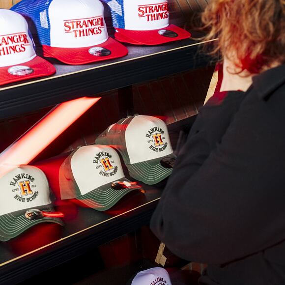 Kappe New Era - Hawkings High 9FORTY A-Frame - Stranger Things - Green