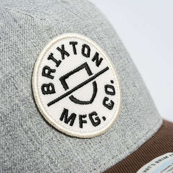 Kappe Brixton - Crest C Mp Snapback - Heather Grey/Pinecone Brown
