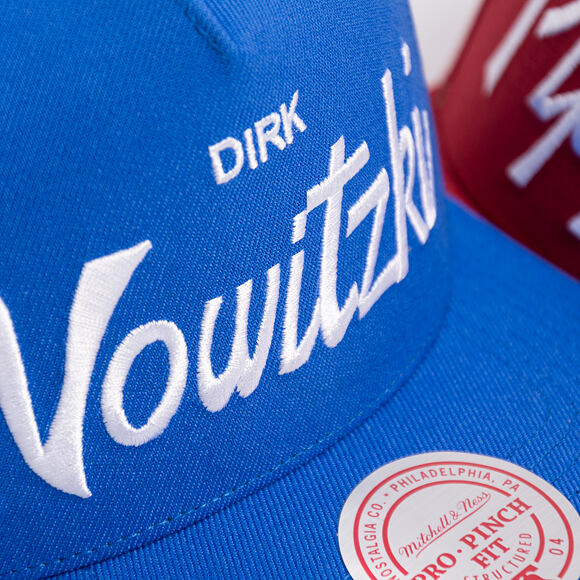 Kappe Mitchell & Ness - Player Script Hwc - NBA - Dallas Mavericks - Dirk Nowitzki - Blue
