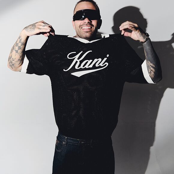 T-Shirt Karl Kani - Cursive Varsity Crochet Boxy T-Shirt Black