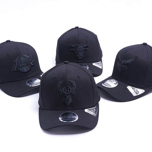Kappe New Era 9FIFTY Stretch-Snap Tonal Black Chicago Bulls - Black