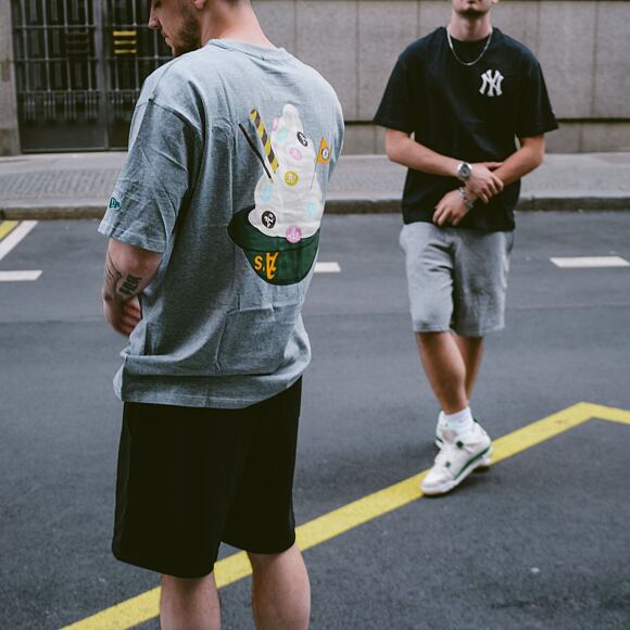 Shorts New Era Essential Shorts Heather Grey / White