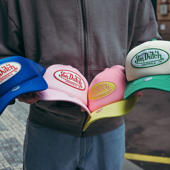 Kappe Von Dutch Trucker Tampa - Trucker Foam - Polyester Foam - Pink/Yellow