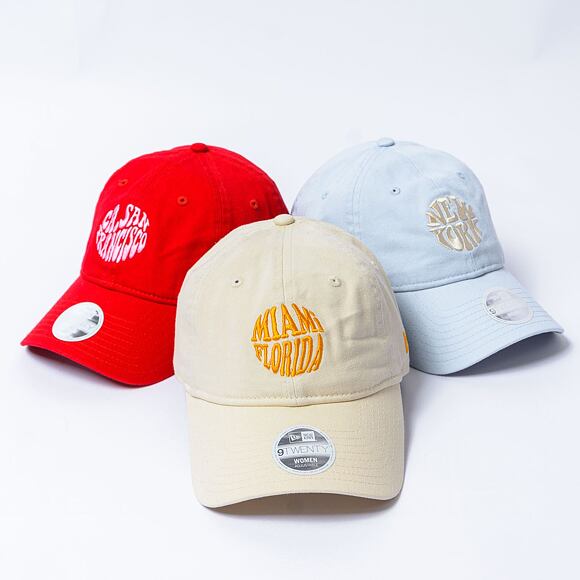 Damen Kappe New Era - 9TWENTY Summer City - Miami, Florida - Beige / Orange